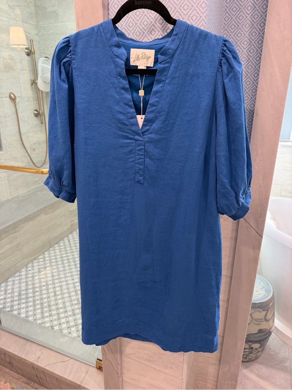Lilly Pulitzer Mialeigh Linen Mini Dress Size 10 Women Preppy In Barton Blue
